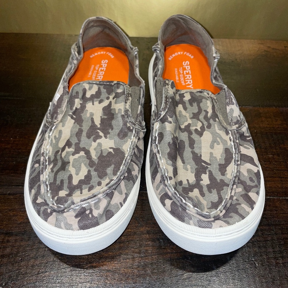 Women's Sperry Top-Sider Salty Washable‎ Camo Memory Foam Shoes Sz 6M